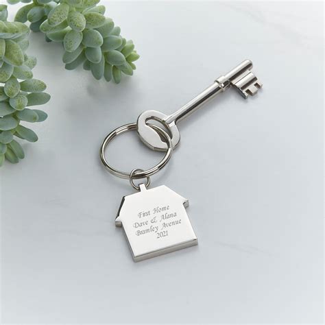 Metal House Keyrings 